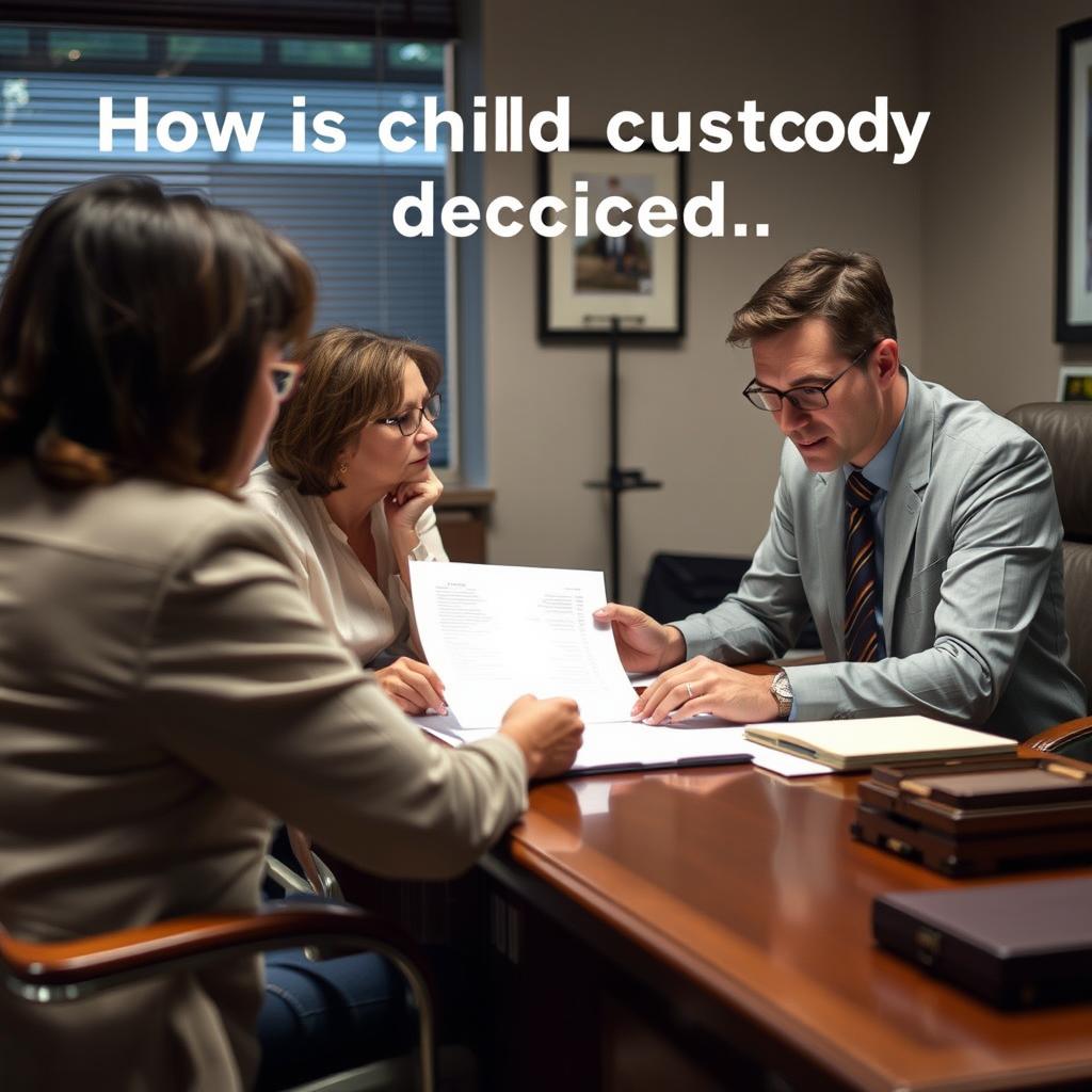 How is child custody decided in Falls Church